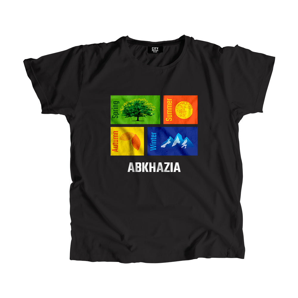 ABKHAZIA Seasons Men Unisex T-Shirt (Black)