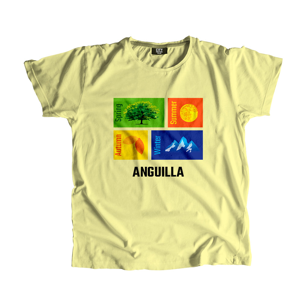 ANGUILLA Seasons Men Unisex T-Shirt (Butter Yellow)