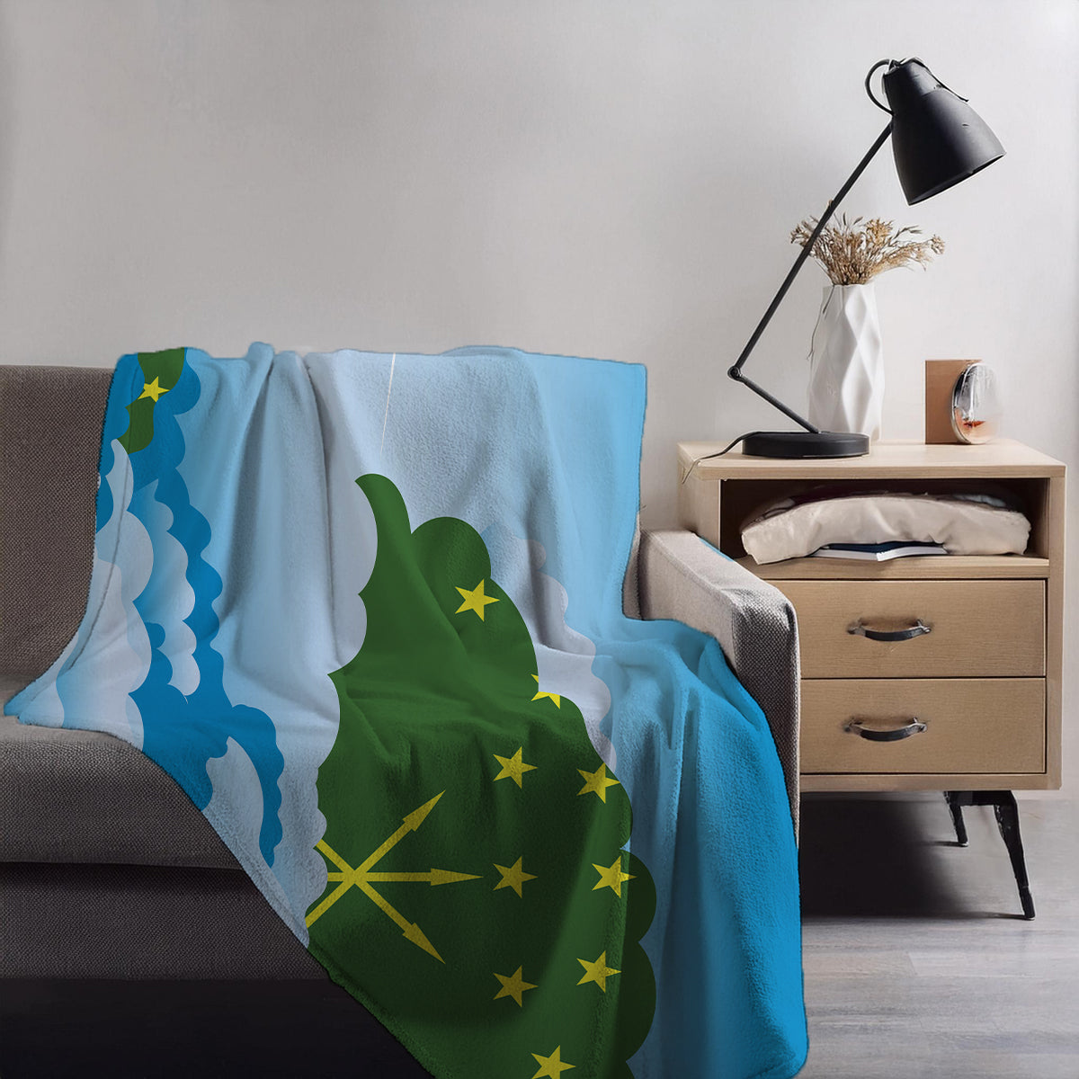 Adygea Day Clouds Blanket Throw