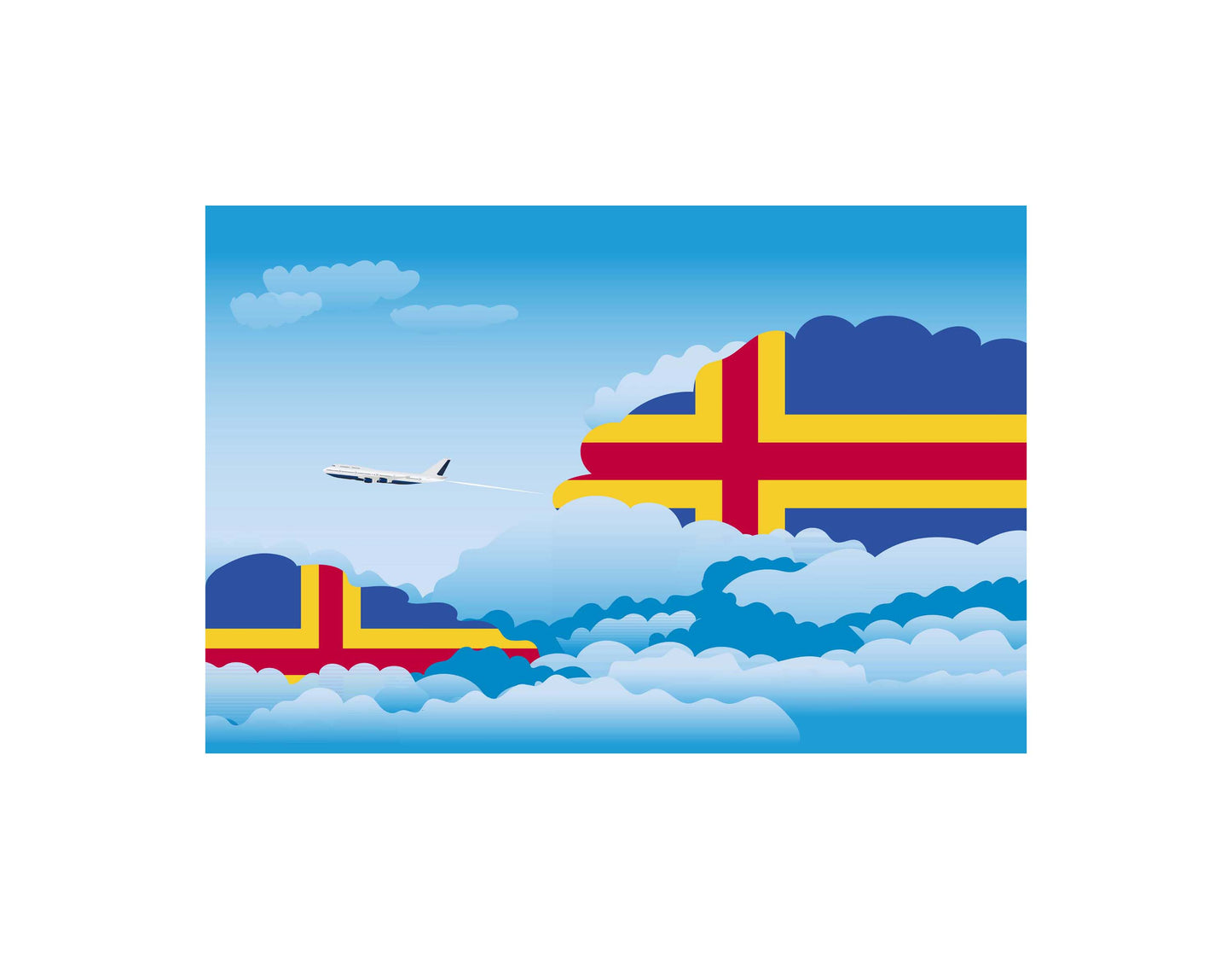 Aland Day Clouds Blanket Throw