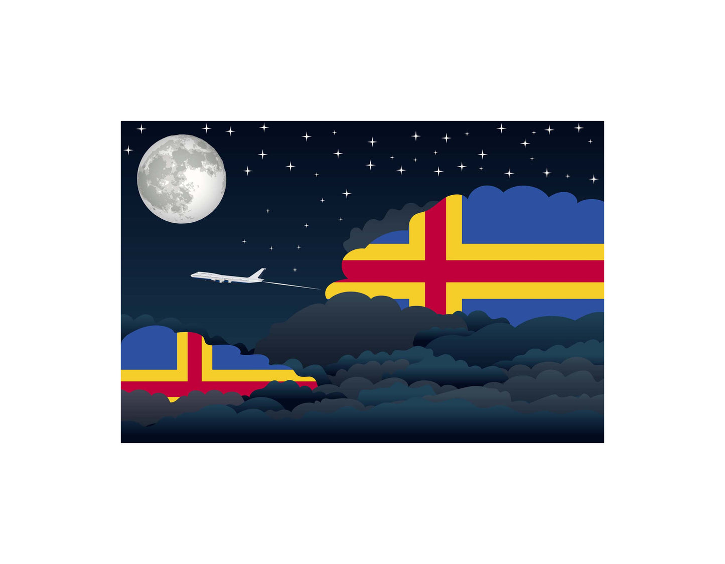 Aland Night Clouds Blanket Throw