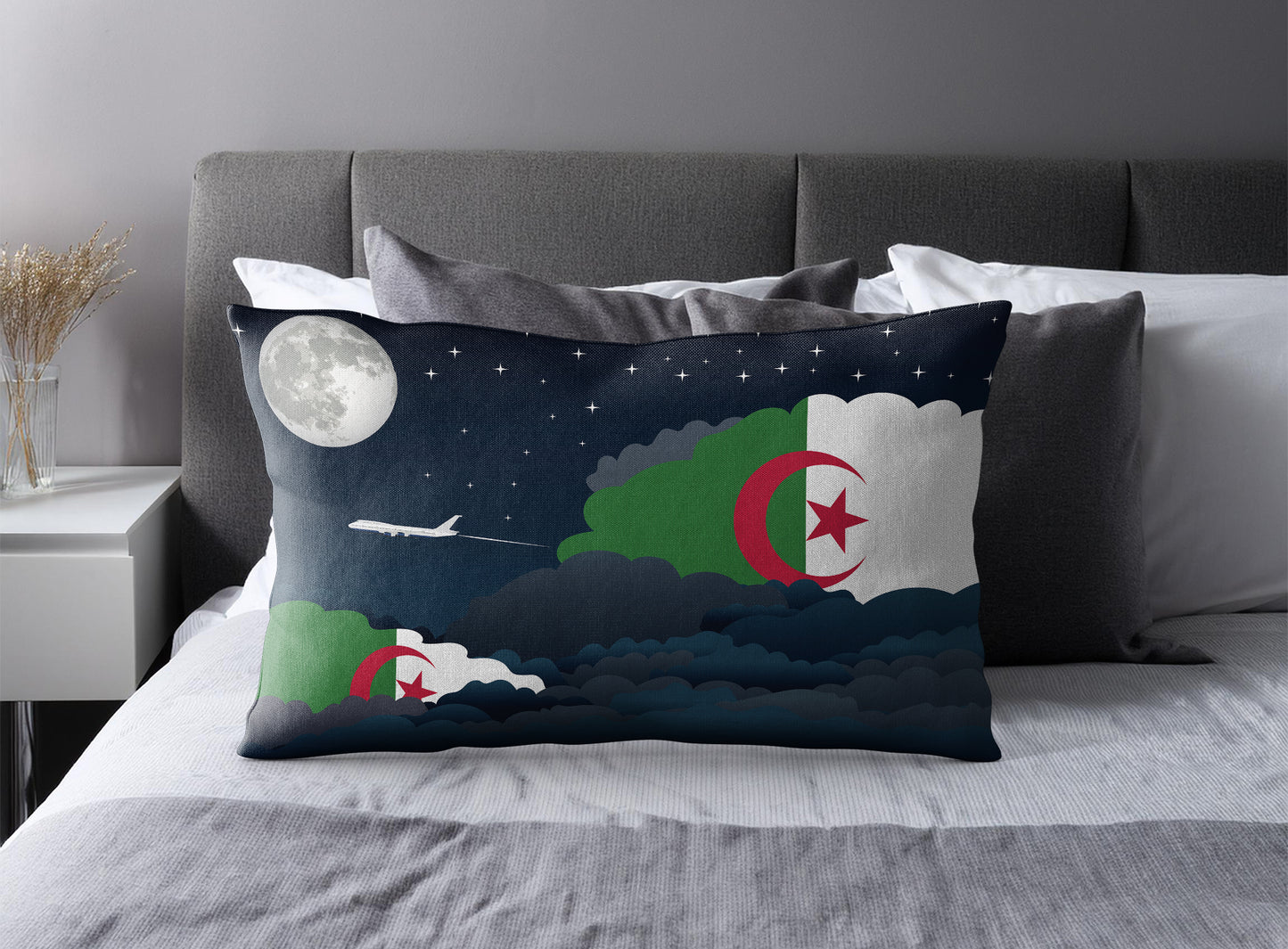Algeria Night Clouds Pillow Case and Pillow Throw