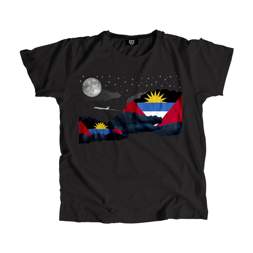 Antigua and Barbuda Night Clouds Men Unisex T-Shirt