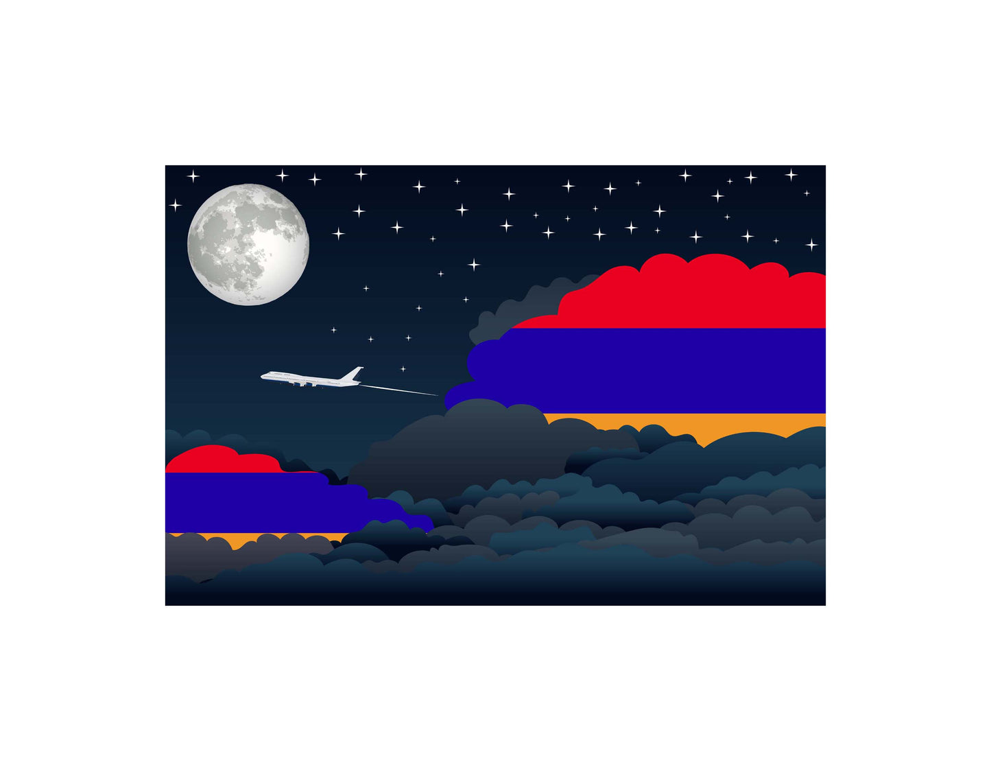 Armenia Night Clouds Blanket Throw
