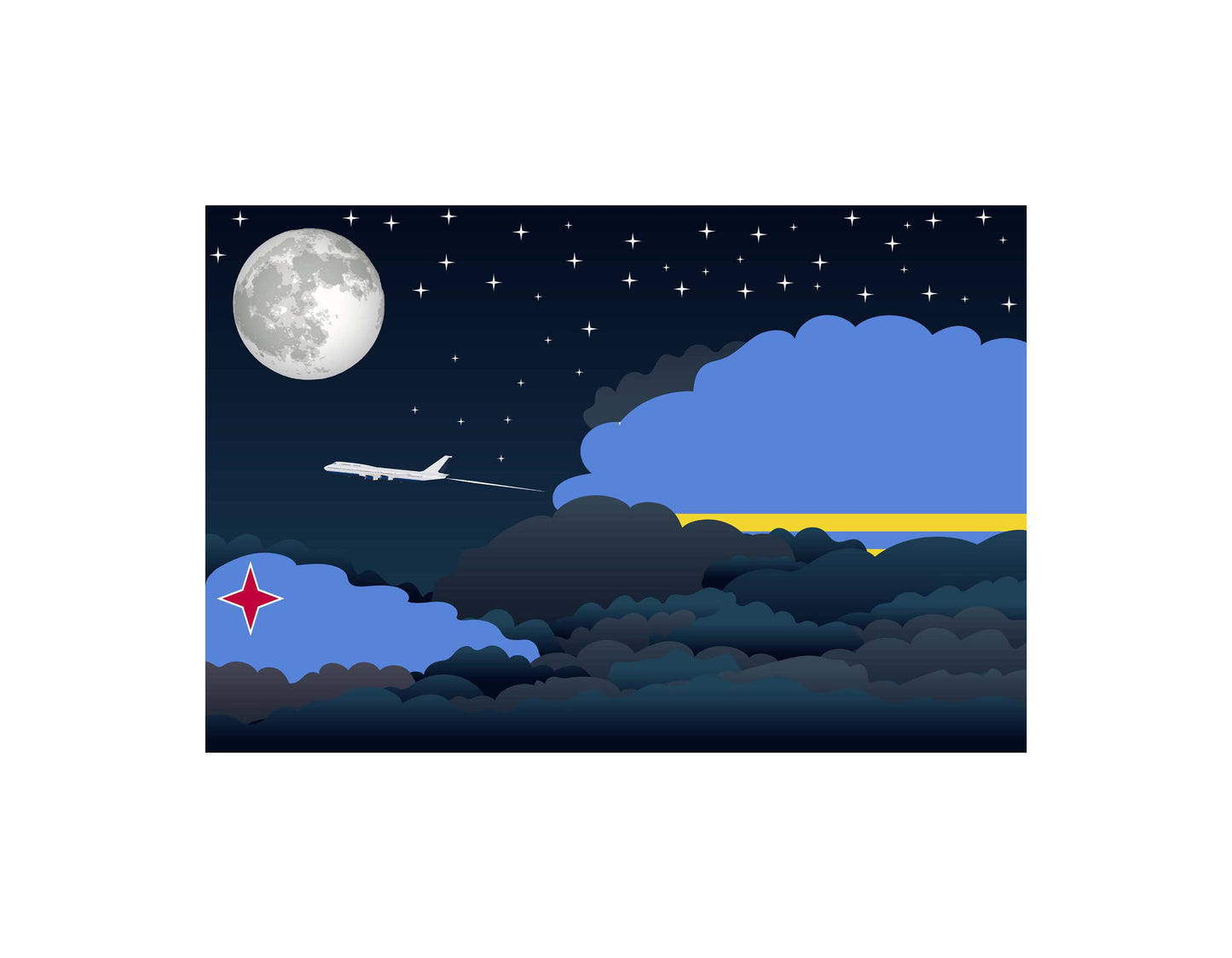 Aruba Night Clouds Blanket Throw