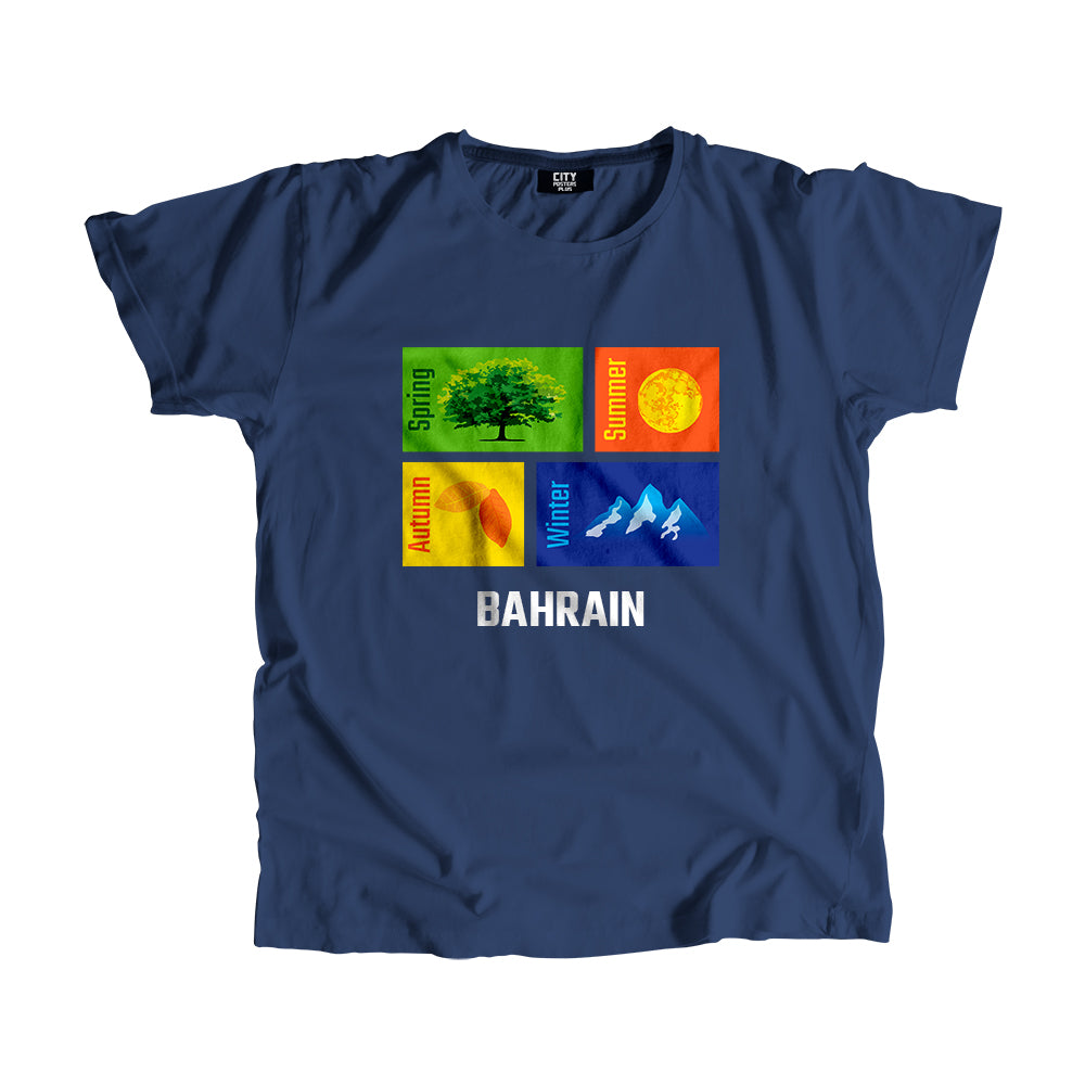 BAHRAIN Seasons Men Unisex T-Shirt (Navy Blue)