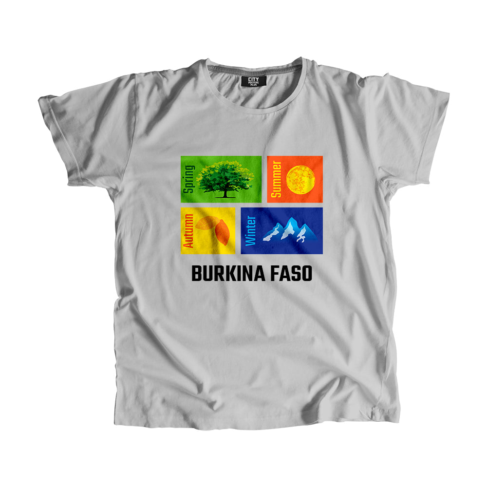 BURKINA FASO Seasons Men Unisex T-Shirt (Melange Grey)