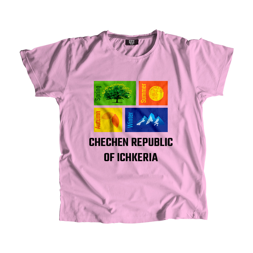 CHECHEN REPUBLIC OF ICHKERIA Seasons Men Unisex T-Shirt (Liril Green)