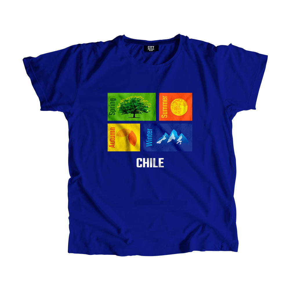 CHILE Seasons Men Unisex T-Shirt (Royal Blue)