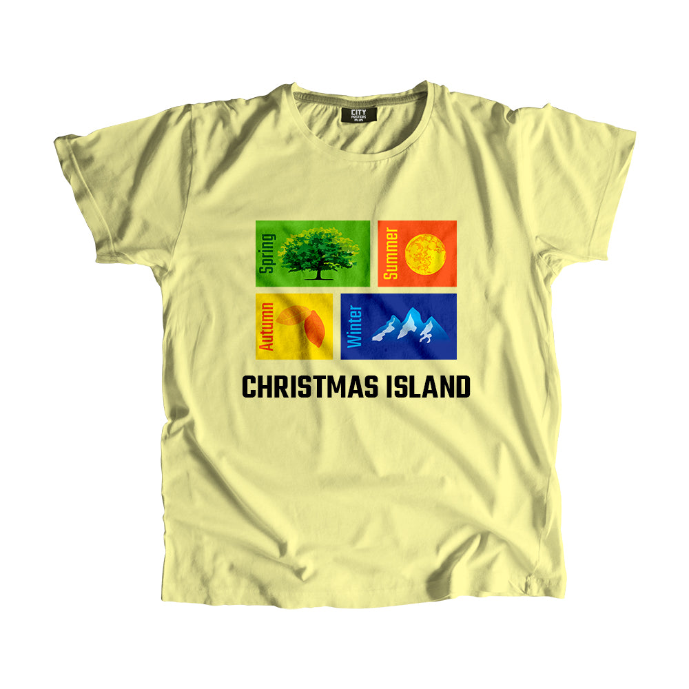 CHRISTMAS ISLAND Seasons Men Unisex T-Shirt (Butter Yellow)
