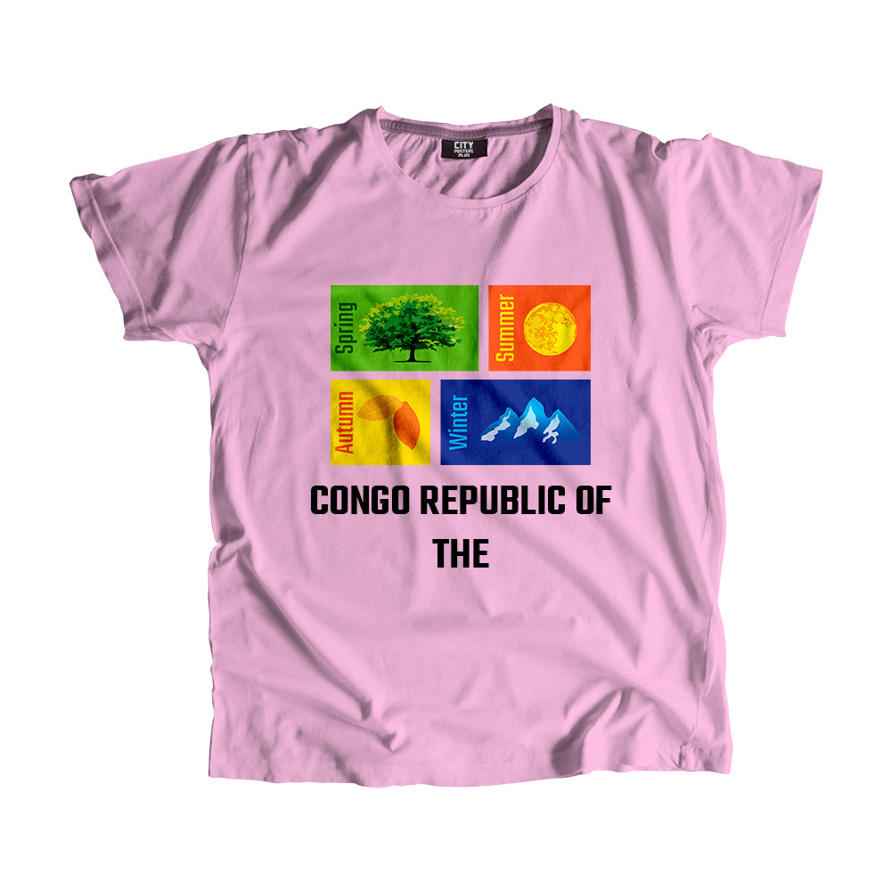 CONGO REPUBLIC OF THE Seasons Men Unisex T-Shirt (Liril Green)