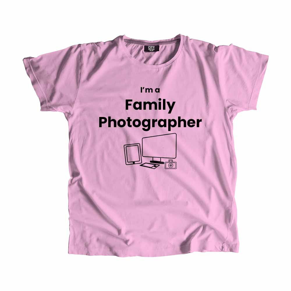 Family Photographer Men Unisex T-Shirt (Light Pink)