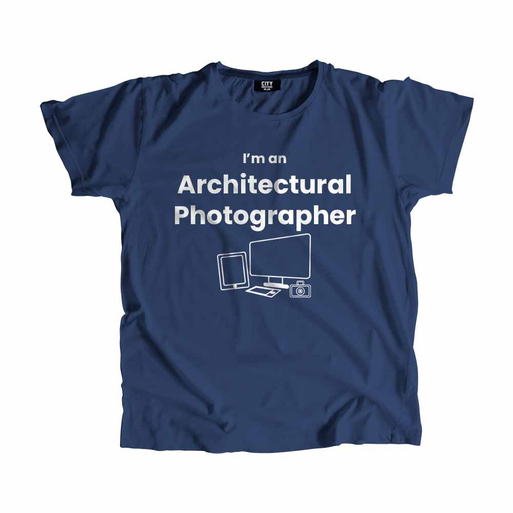 Architectural Photographer Men Unisex T-Shirt (Navy Blue)
