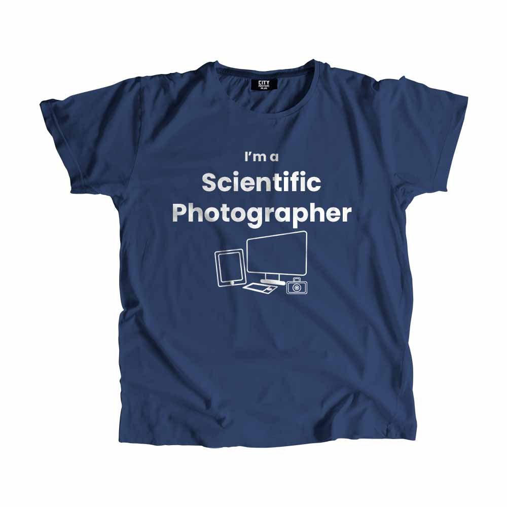 Scientific Photographer Men Unisex T-Shirt (Navy Blue)