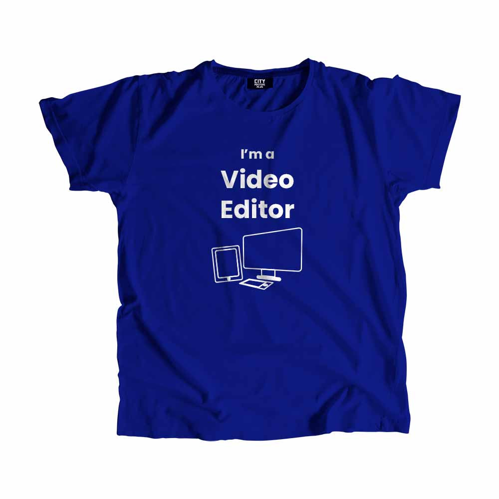 Video Editor Men Unisex T-Shirt (Royal Blue)