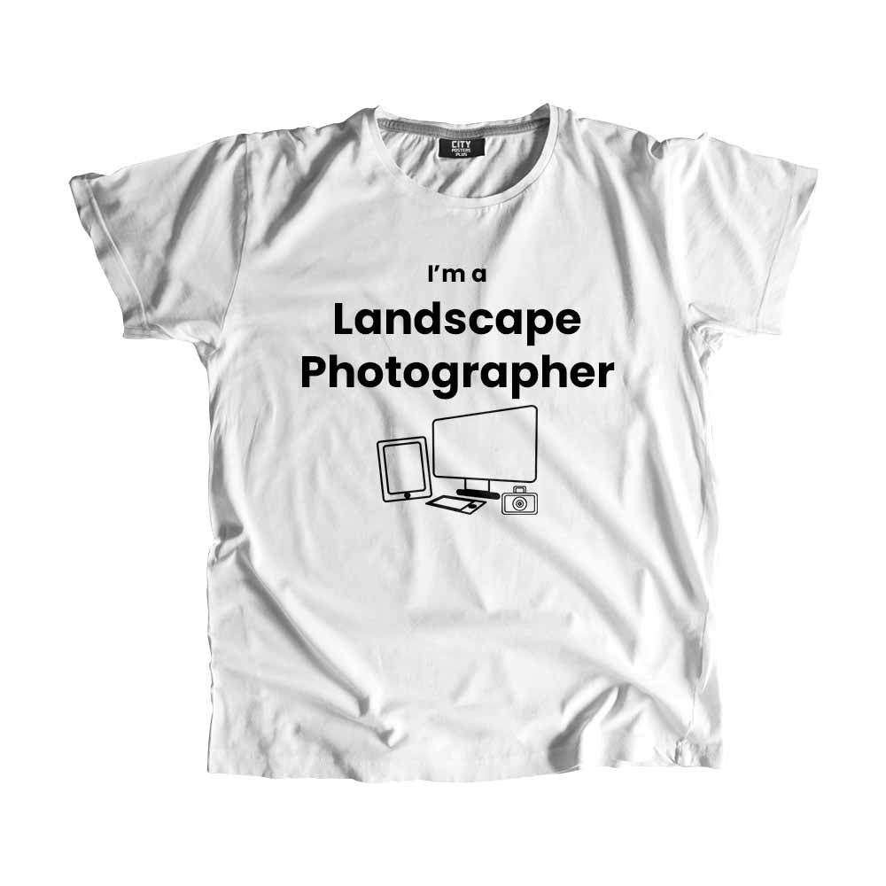 Landscape Photographer Men Unisex T-Shirt (White)