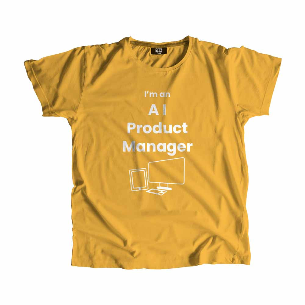AI Product Manager Men Unisex T-Shirt (Golden Yellow)
