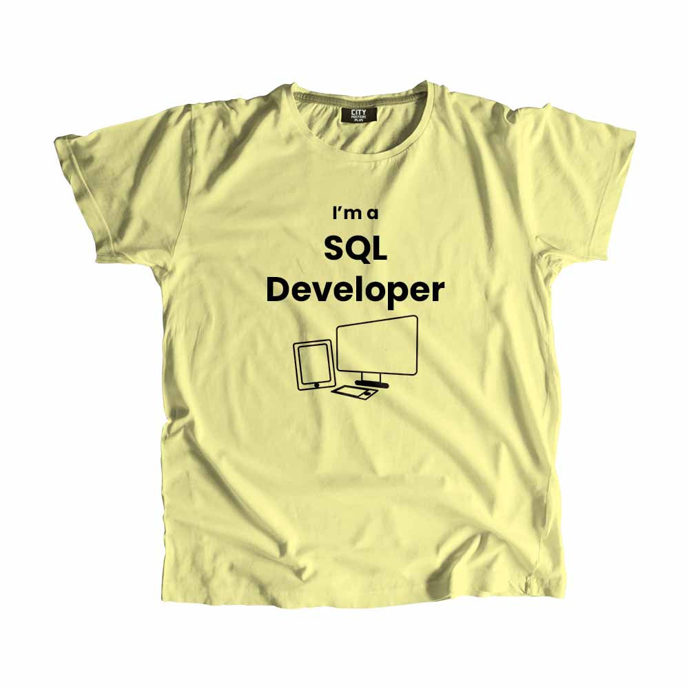 SQL Developer Men Unisex T-Shirt (Butter Yellow)