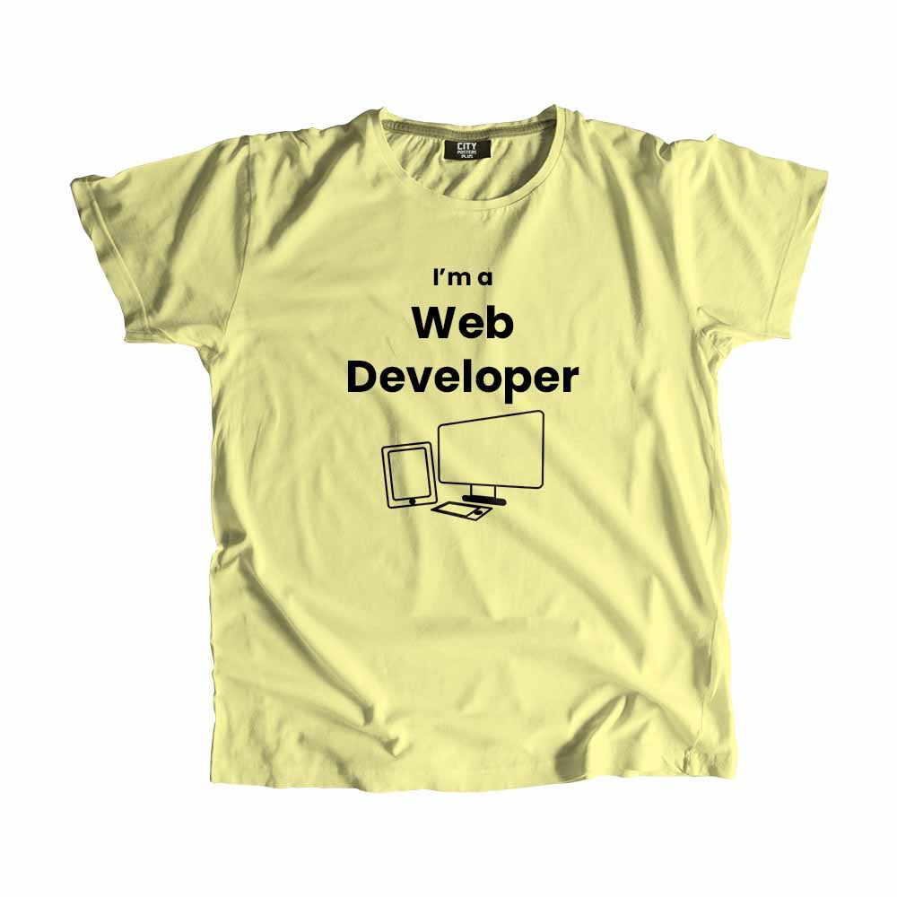 Web Developer Men Unisex T-Shirt (Butter Yellow)