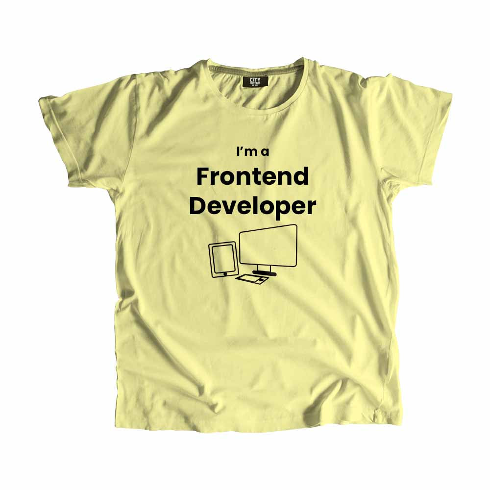Frontend Developer Men Unisex T-Shirt (Butter Yellow)