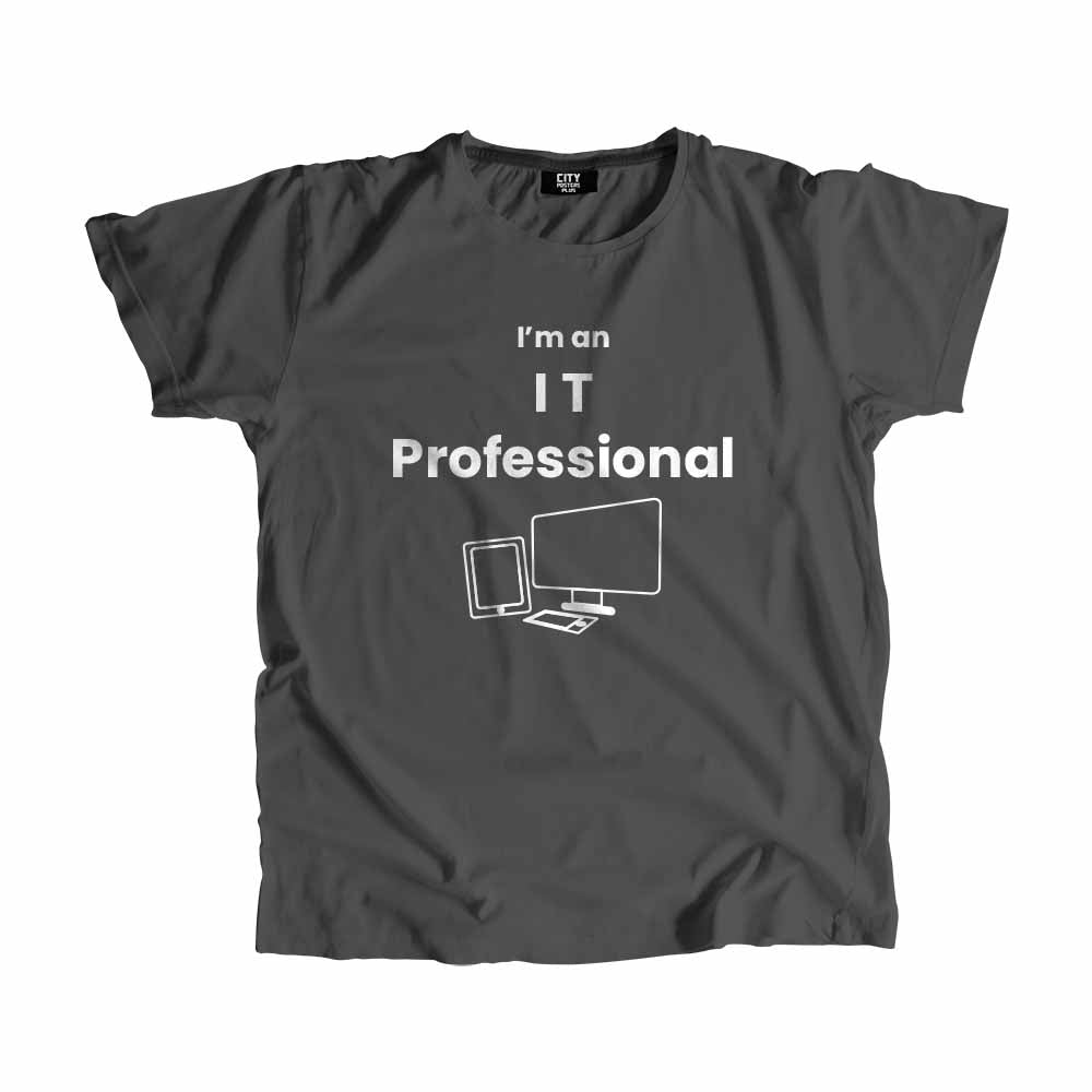 IT Professional Men Unisex T-Shirt (Charcoal Grey)