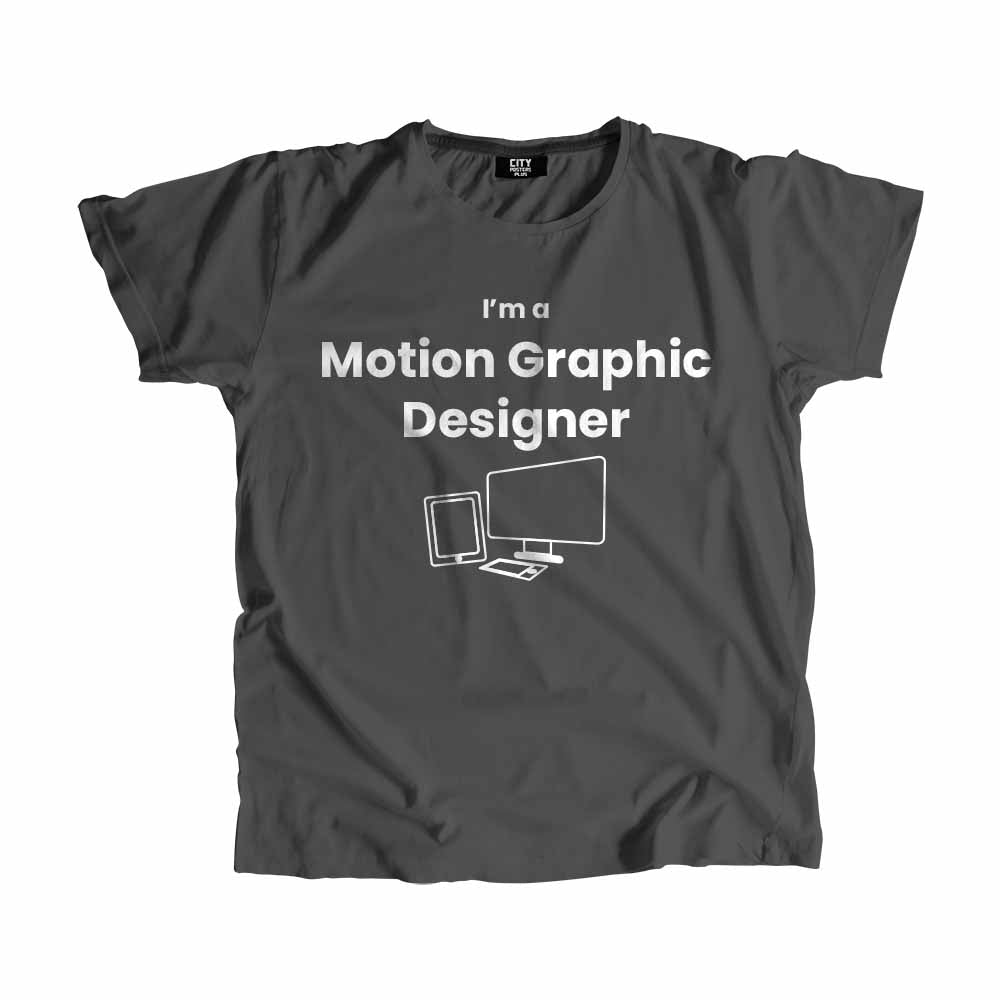 Motion Graphic Designer Men Unisex T-Shirt (Charcoal Grey)