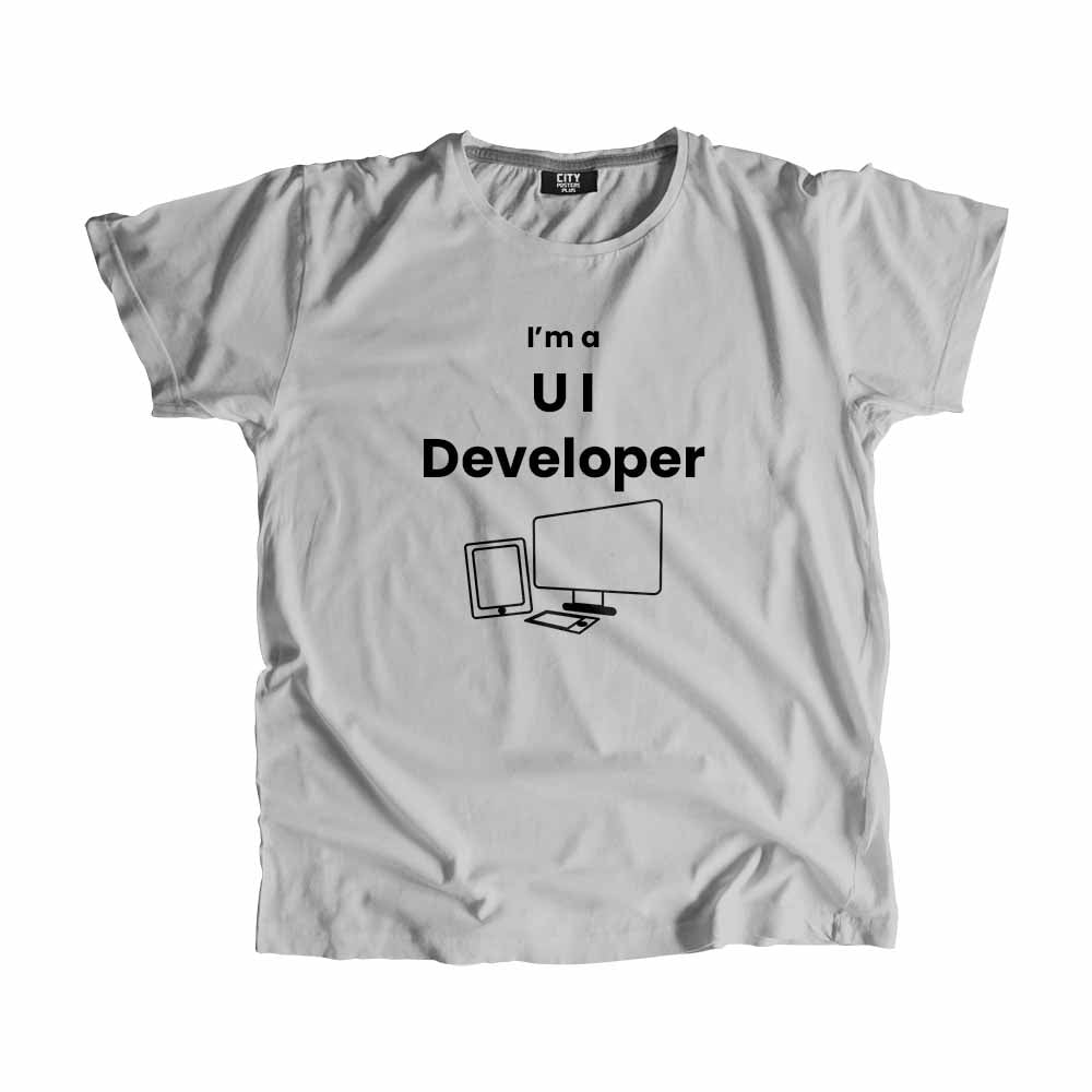 UI Developer Men Unisex T-Shirt (Melange Grey)