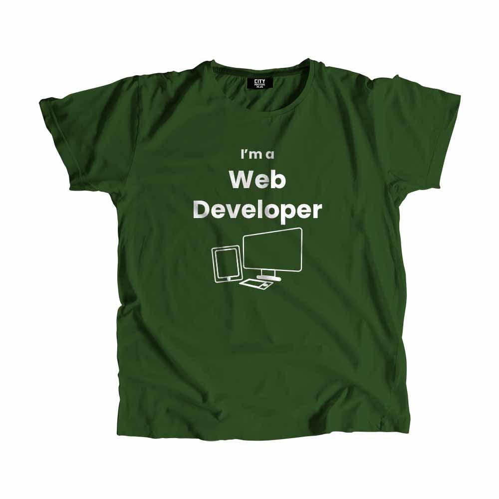 Web Developer Men Unisex T-Shirt (Olive Green)