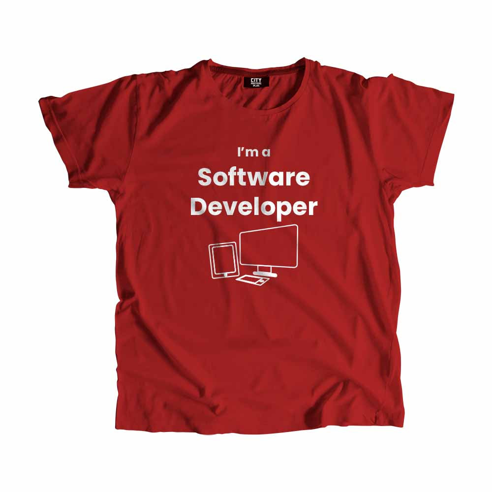 Software Developer Men Unisex T-Shirt (Red)