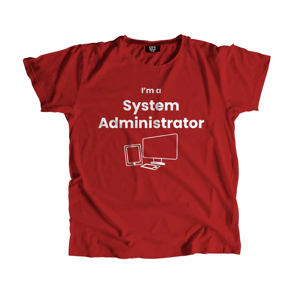 System Administrator Men Unisex T-Shirt (Red)