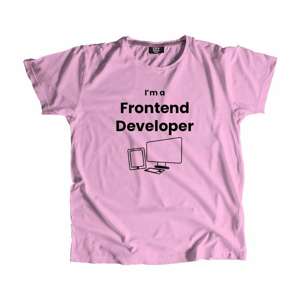 Frontend Developer Men Unisex T-Shirt (Light Pink)