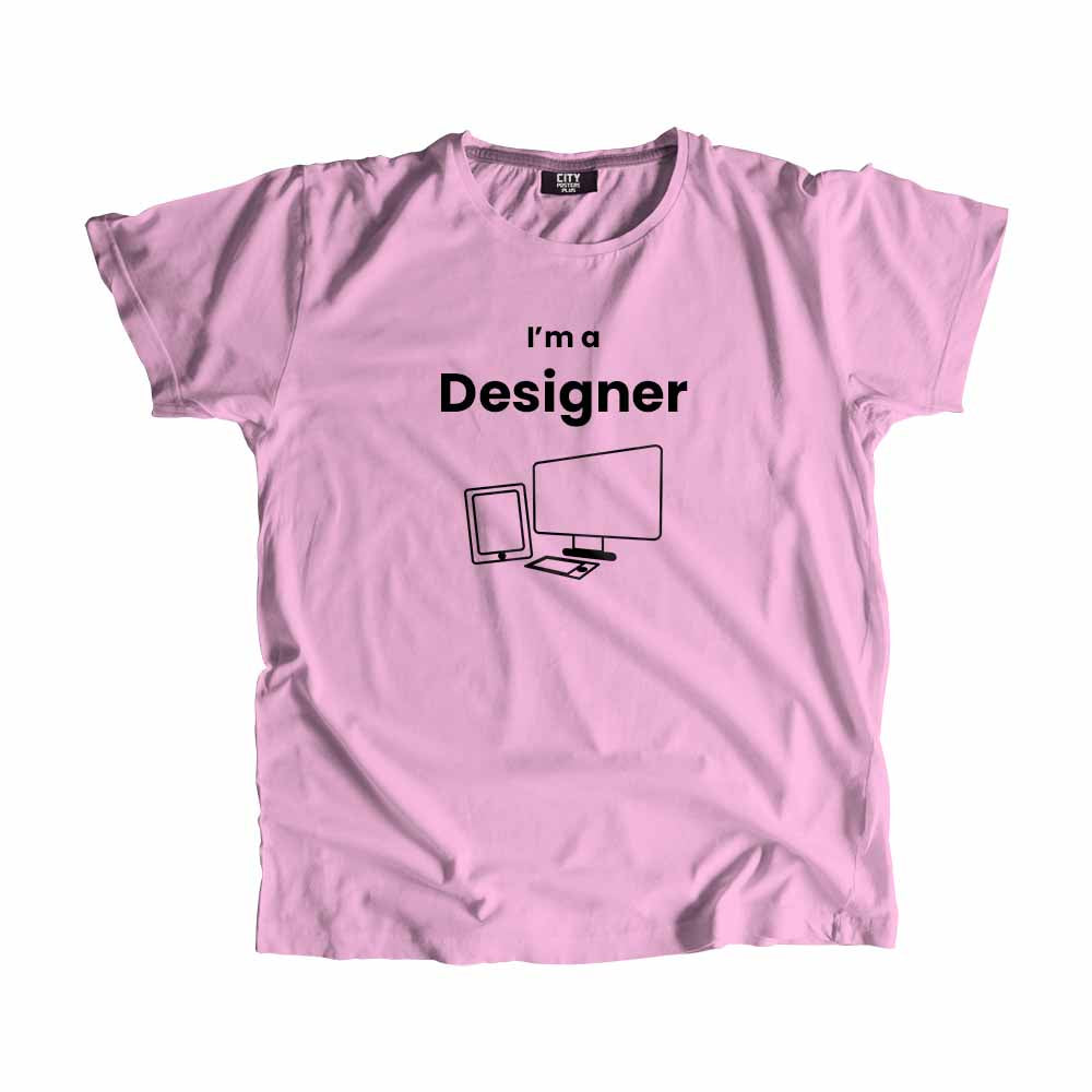 Designer Men Unisex T-Shirt (Light Pink)