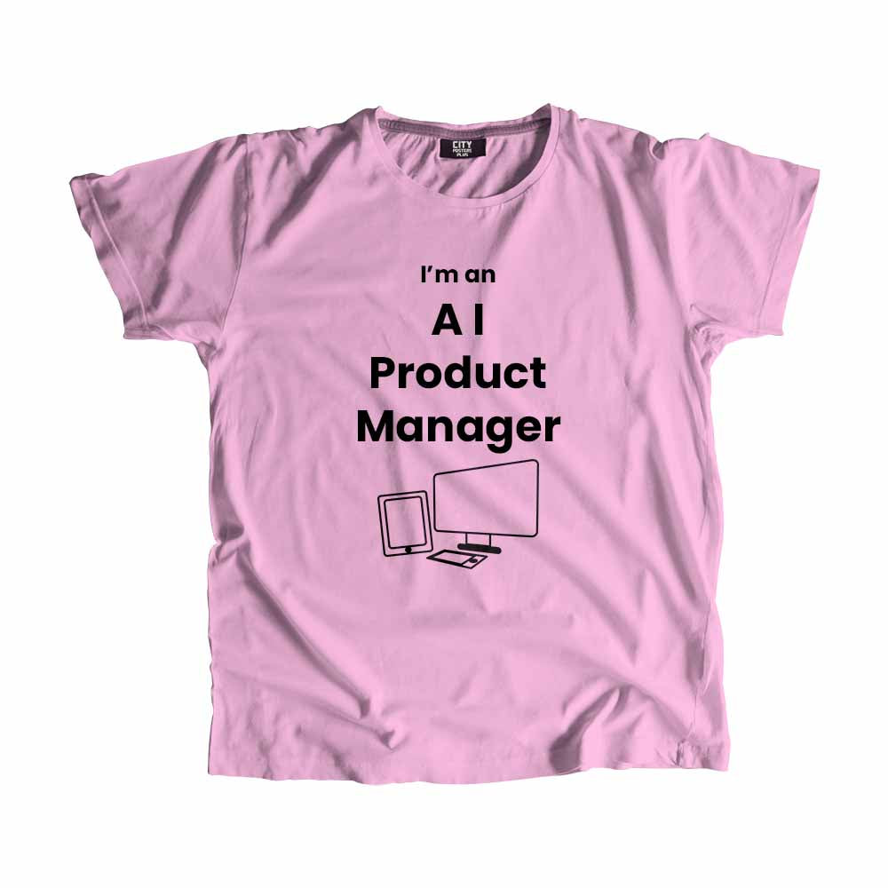AI Product Manager Men Unisex T-Shirt (Light Pink)