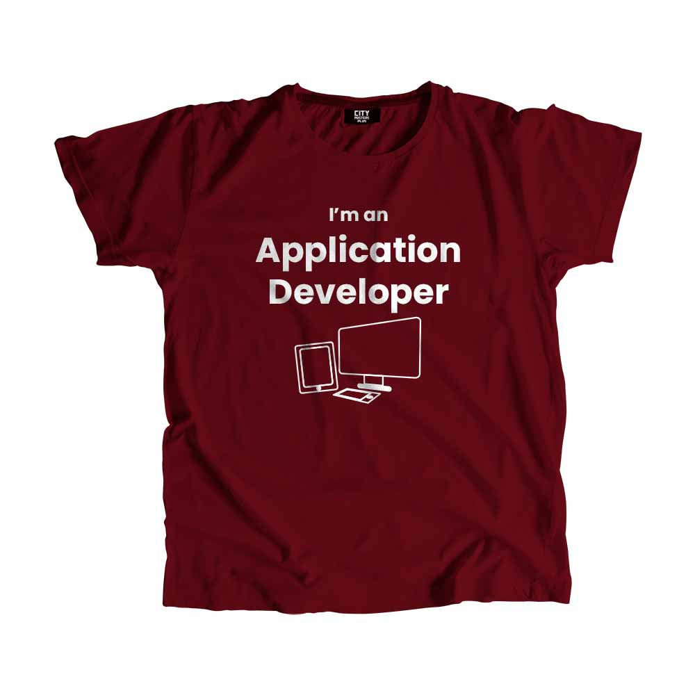 Application Developer Men Unisex T-Shirt (Maroon)