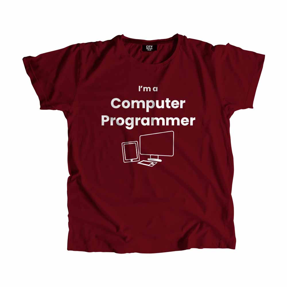 Computer Programmer Men Unisex T-Shirt (Maroon)