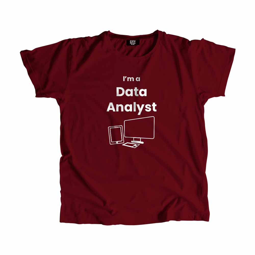 Data Analyst Men Unisex T-Shirt (Maroon)