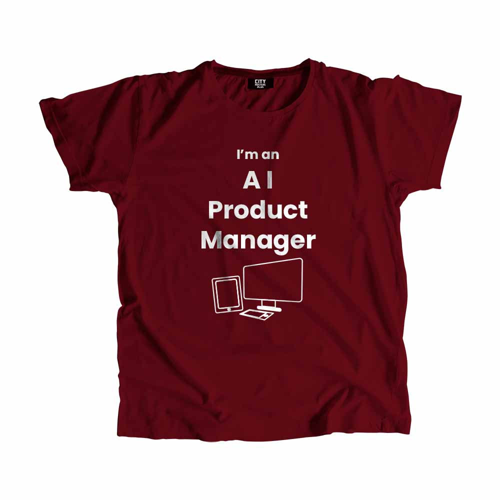 AI Product Manager Men Unisex T-Shirt (Maroon)