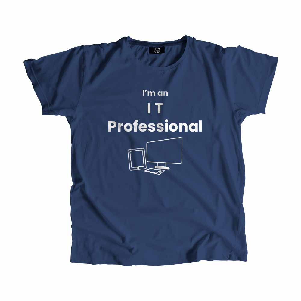 IT Professional Men Unisex T-Shirt (Navy Blue)