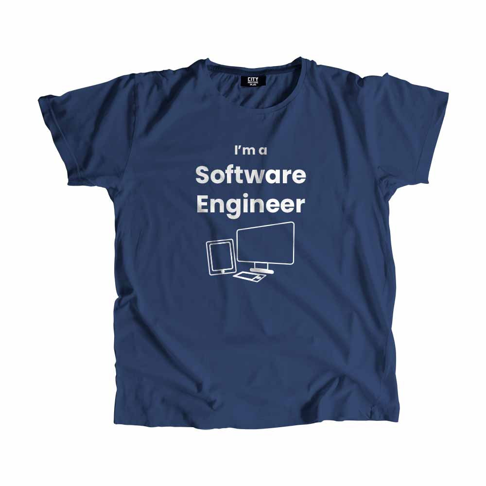 Software Engineer Men Unisex T-Shirt (Navy Blue)