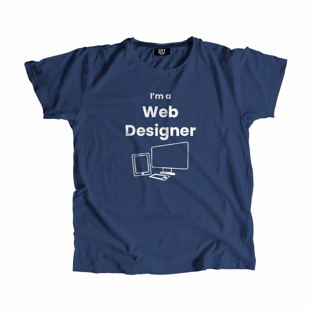 Web Designer Men Unisex T-Shirt (Navy Blue)