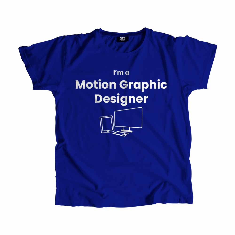 Motion Graphic Designer Men Unisex T-Shirt (Royal Blue)