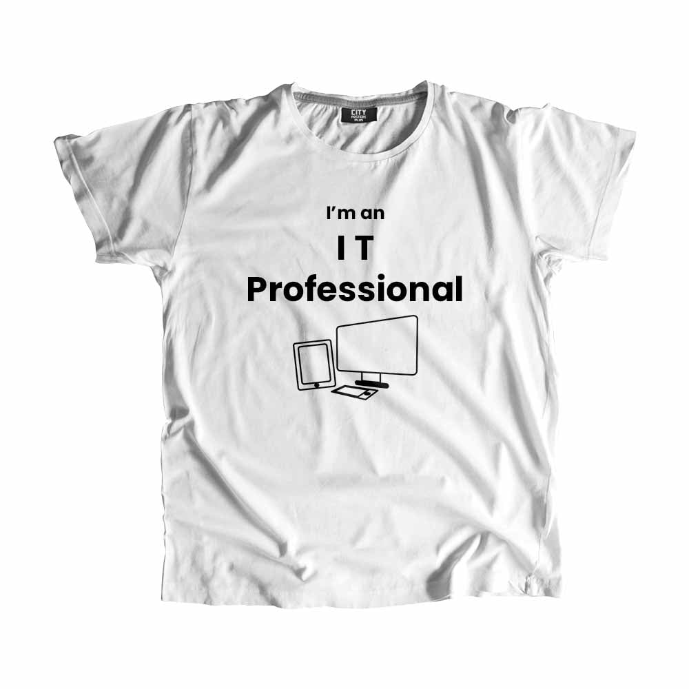 IT Professional Men Unisex T-Shirt (White)