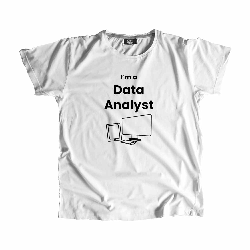 Data Analyst Men Unisex T-Shirt (White)