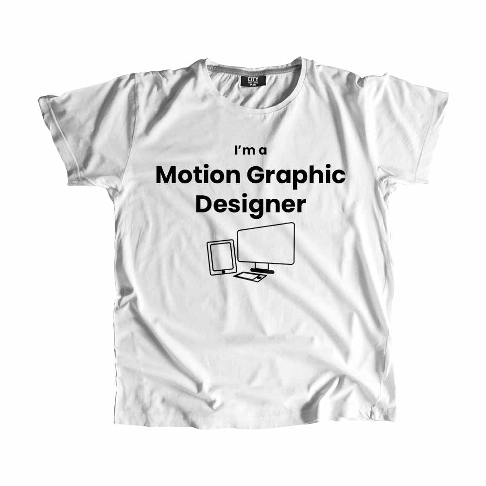 Motion Graphic Designer Men Unisex T-Shirt (White)