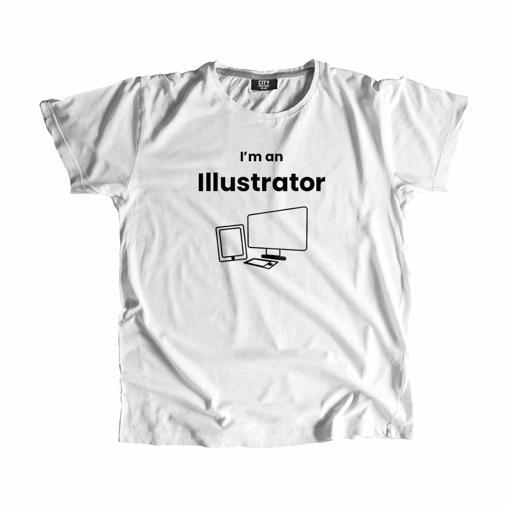 Illustrator Men Unisex T-Shirt (White)