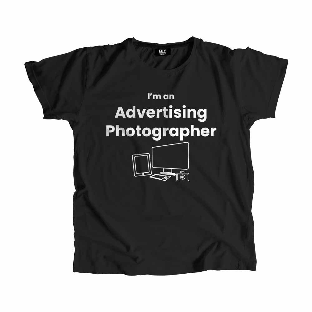 Advertising Photographer Men Unisex T-Shirt (Black)