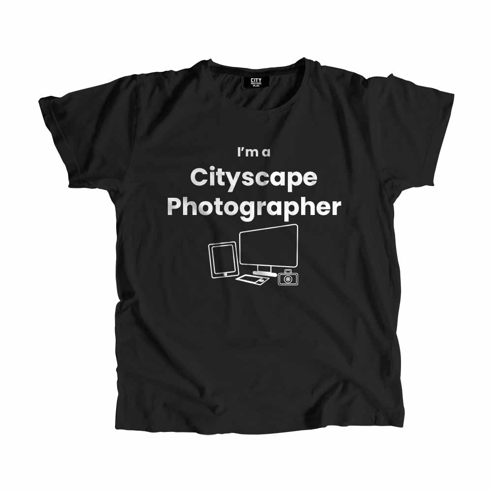 Cityscape Photographer Men Unisex T-Shirt (Black)