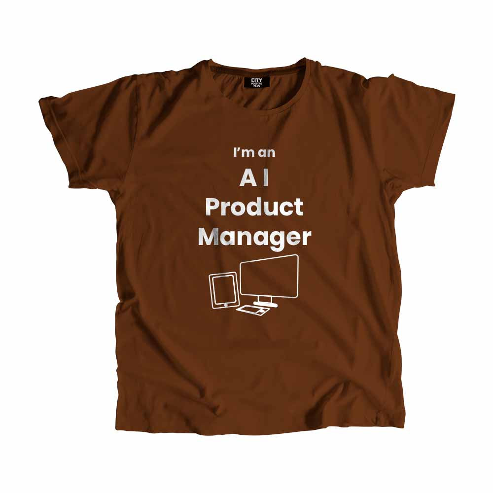 AI Product Manager Men Unisex T-Shirt (Brown)