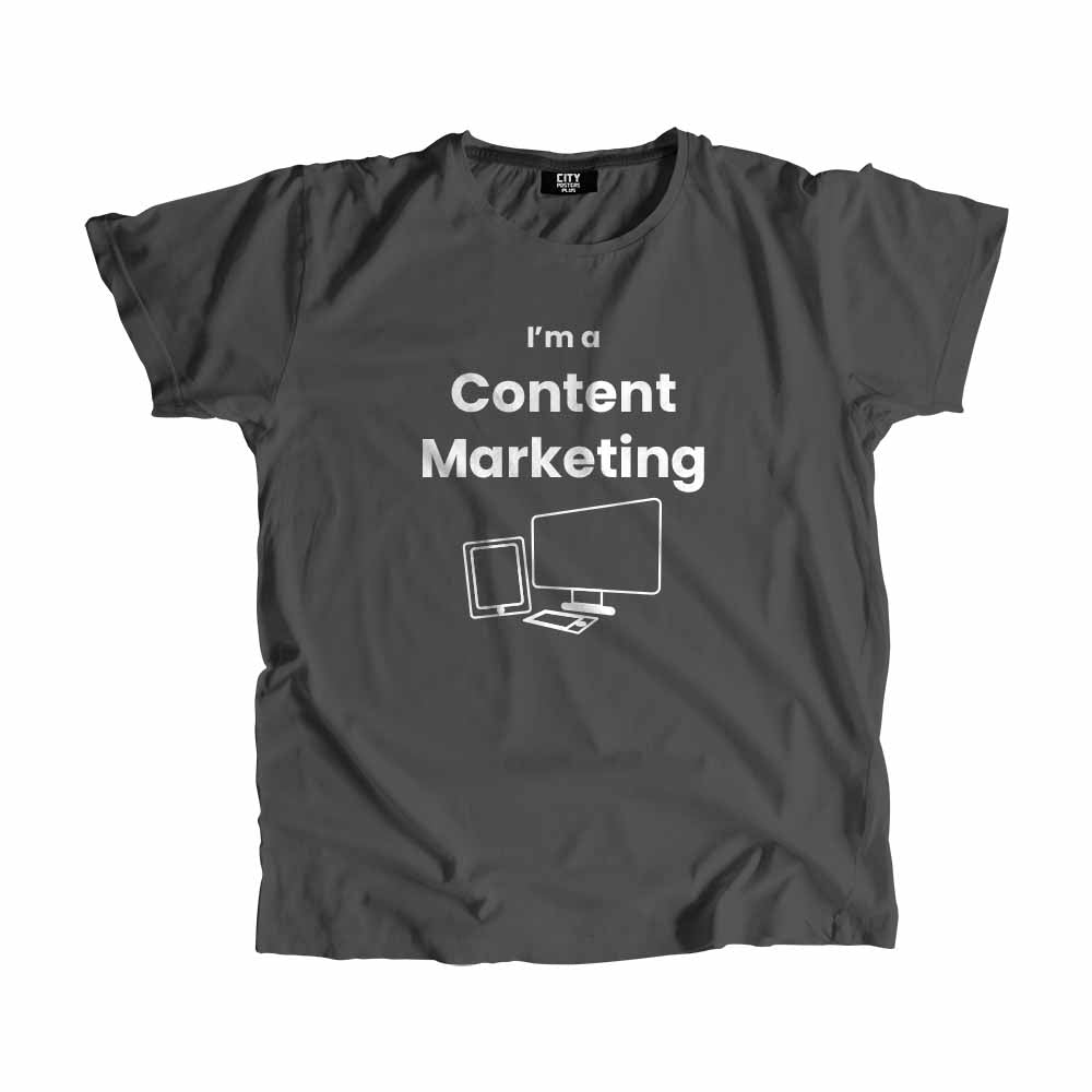 Content Marketing Men Unisex T-Shirt (Charcoal Grey)