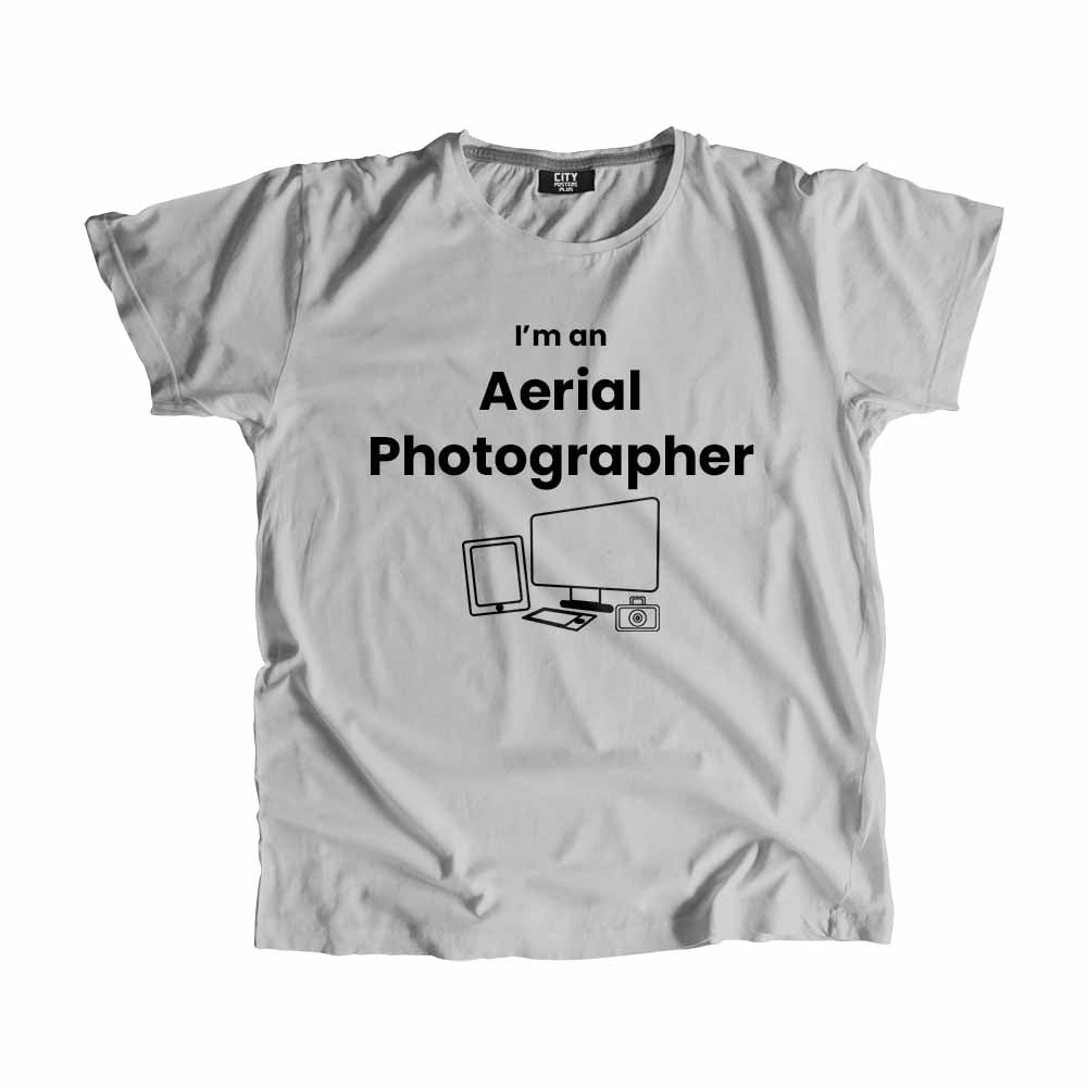 Aerial Photographer Men Unisex T-Shirt (Melange Grey)